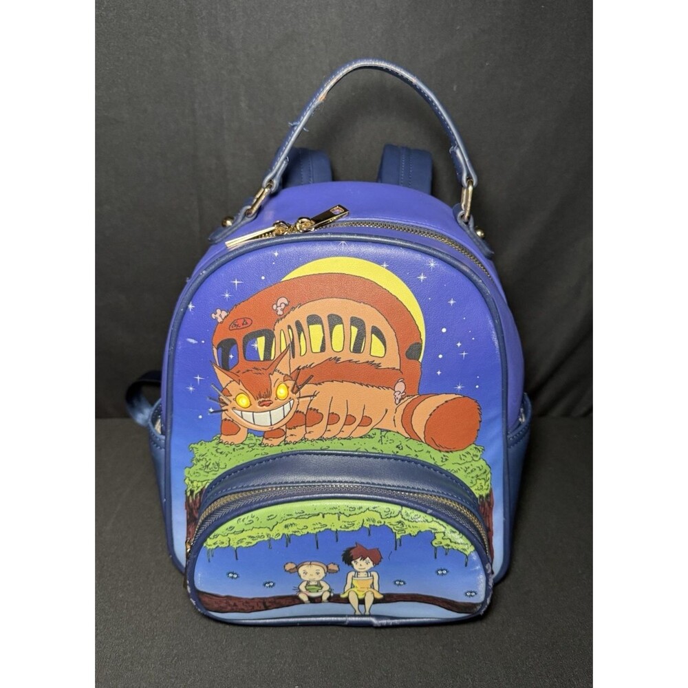 Blue Catbus Graphic Mini Backpack